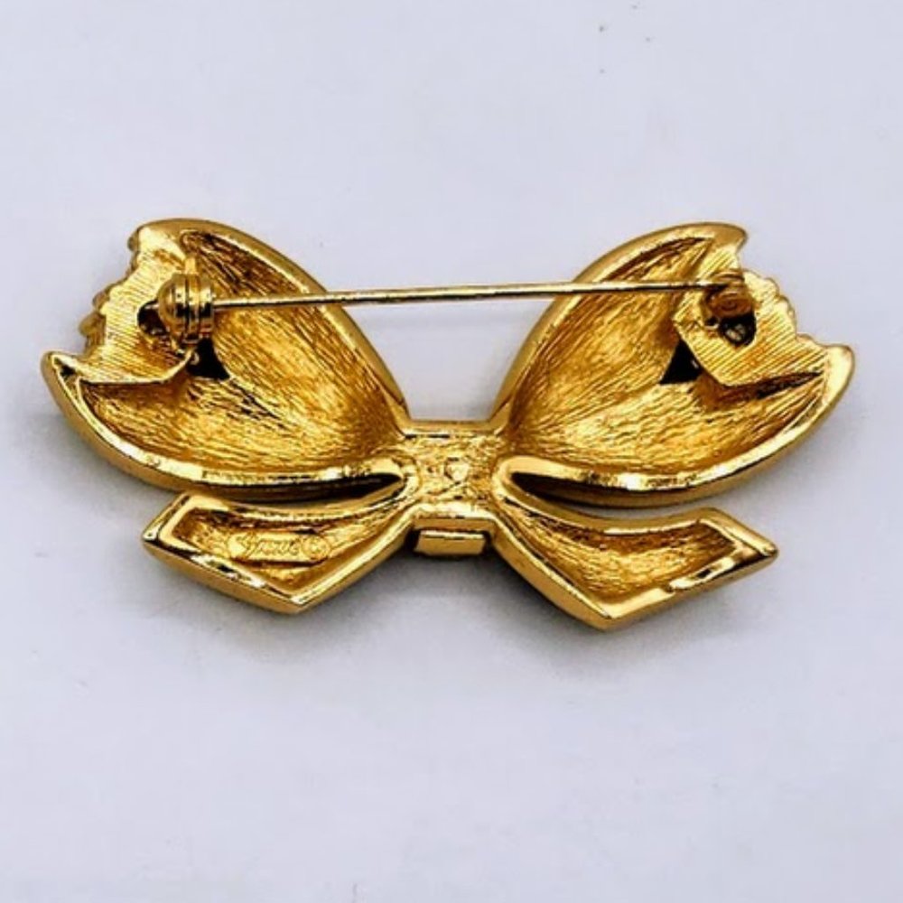 Vintage Christian Dior Signed Grosse Bow Brooch - Picture 2 of 4